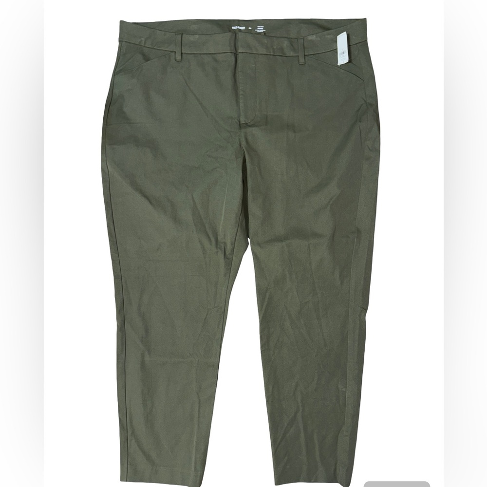 Old Navy Olive Straight-Leg Pants